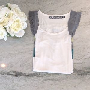 Forever 21 Tank Dress w Pleated Ruffled Shoulders